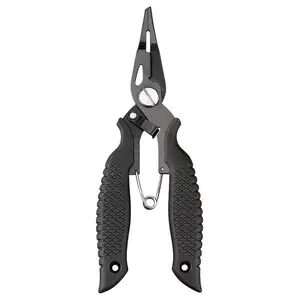 Fishing Pliers Saltwater Split Ring Pliers Hook Remover Line Cutter Clippers Stainless Steel Titanium Coating Fishing Gear