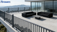 Panneaux de clôture de sécurité pour balcon en alliage d'aluminium moderne, résistants à la rouille, imperméables, personnalisables