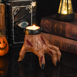 Halloween Lễ Hội Ma Retro Skeleton Màu Xanh Lá Cây Ma Quỷ Bức Tượng Nhựa Thủ Công Nến Kinh Dị Theo Chủ Đề Phòng Thoát Cảnh Đồ Trang Trí - Product Image 6