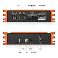 Amplificateur DSP compact pour voiture AudioWinner E68.8A avec égaliseur 31 bandes, Bluetooth et 8 sorties RCA pour une amélioration audio