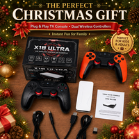 X18 Ultra Game Stick Pro 4K EE4.8 Linux, manette sans fil 2.4G double rechargeable, émulateur de télévision classique, console de jeux vidéo rétro