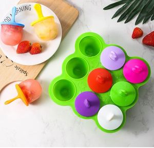 Accessoires de cuisine écologiques, moule à glace en silicone rond, mini-boules, bâtonnets en plastique pour glaces, sucettes glacées - Product Image 5