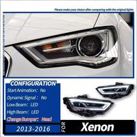 Pour Audi A3 2013-2020, ensembles de phares, feux de jour à LED, clignotants, 55W 12V, bas de gamme/haut de gamme