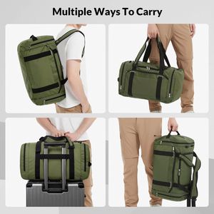 Men's 45L <b>Convertible</b> Weekender Travel Bag Large Duffel for Gym Sports Multipurpose Garments Carry on <b>Backpack</b> Bags - Product Image 6