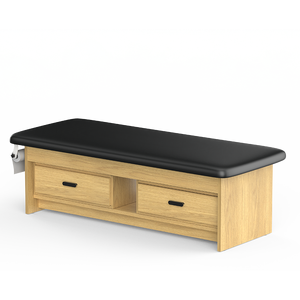 Clinic4-2010LH Lit d'<span class=keywords><strong>examen</strong></span> hospitalier pédiatrique moderne et confortable, mobilier en cuir et en bois, <span class=keywords><strong>table</strong></span> de traitement manuelle, deux tiroirs - Product Image 3