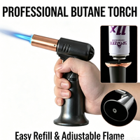 Offre Spéciale : Chalumeaux au Butane à Flamme Jet Rechargeables pour Cuisine, Barbecue et Pâtisserie