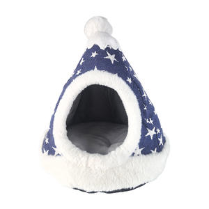 Nouveau Nid Confortable et Chaud pour Chat et Chien, Lit Semi-Fermé pour Animaux de Compagnie pour un Sommeil Profond, Nid de Noël - Product Image 5