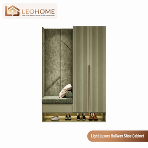 Mobiletto Moderno in Legno per Scarpe con Ante a Ribalta, Organizzatore Autoportante per Ingresso, Arredamento di Lusso Verde Salvia - Product Image 1