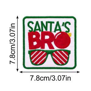 แผ่นปักลายคริสต์มาสแบบรีดติดเสื้อผ้า กระเป๋า หมวก สำหรับตกแต่ง - Product Image 5