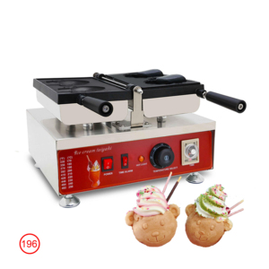 Macchina Elettrica Commerciale per Waffle a Forma di Orsetto, Piastra per Coni Waffle - Product Image 2