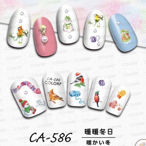 Nouveauté 3D arbre de noël pingouin ours polaire Nail Art autocollants Logo personnalisé ongles décalcomanies en gros - Product Image 3