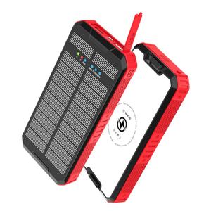 Batterie externe solaire sans fil personnalisable avec logo, 30000 mAh, charge rapide PD, avec lampe de camping, fabriquée en Chine - Product Image 1