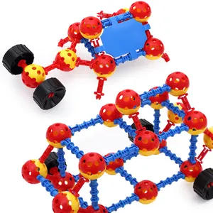 互锁建筑太空球套装儿童建筑玩具2-7岁儿童DIY建筑和齿轮学习块