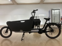 Bicicletta Elettrica da Carico Stile Olandese, Bici Cargo Familiare con Carico Frontale, Bici da Carico per Bambini, Motore BAFANG 250W, Capacità di Carico 150KG