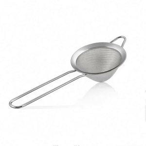 Small Stainless Steel Conical Cone Mesh Sieve Strainer Long Handle Hanging Loop Hooks Tea Coffee Cocktail Food Home Filtering - Product Image 3