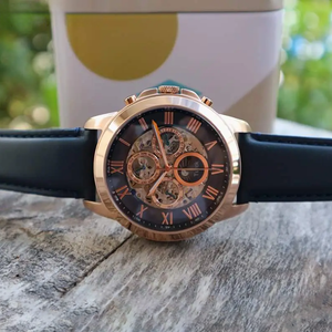 <span class=keywords><strong>Reloj</strong></span> de lujo FOSSILl ME3027 automático con esqueleto de acero inoxidable para <span class=keywords><strong>hombre</strong></span>, cronógrafo mecánico con puntero, correa de cuero de 24mm, 50M - Product Image 6