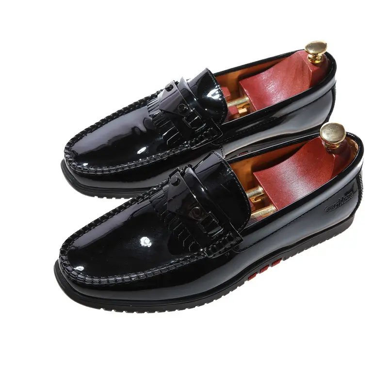 Hot Fashion Rubber Slip On Leather Formal Leather Fashion 2021 Imported Quality Stylish Shoes Guangzhou Shoes For Men