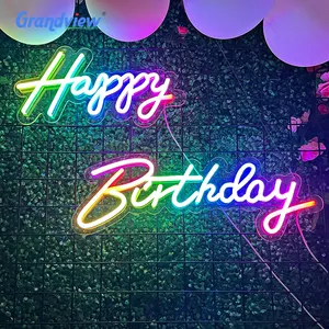 Insegne al Neon di buon compleanno insegne a Led Neon per fornitori di feste buon compleanno decorazioni per insegne al Neon a Led