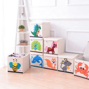 Large Cartoon Oxford Fabric Foldable Sundries <strong>Clothes</strong> Storage Organizer Kids Cube Toy Organizer Box Cube Cute Storage Toys - Product Image 1