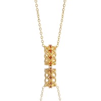 Collier pendentif couronne vintage tendance - Chaîne délicate en cuivre et zircon cubique pour femme