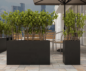 Fabricant <span class=keywords><strong>de</strong></span> pots et jardinières en acier inoxydable sur mesure, vente en gros, grande taille, haute qualité, légers, durables, résistants aux intempéries - Product Image 4