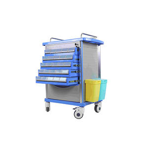 HOCHEY MEDICAL Véhicule de livraison de médicaments double face ABS populaire multifonction <span class=keywords><strong>Chariot</strong></span> à médicaments mobile pour soins infirmiers pour hôpital - Product Image 1