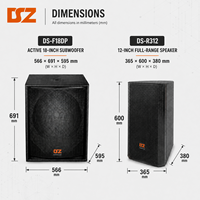 Sistema de Altavoces Line Array Profesional Activo de 12 Pulgadas con Subwoofer de 18 Pulgadas para Eventos en Vivo, Conciertos y Actuaciones en Escenario