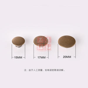 Snap Button Round Brass 15 17 20 Mm T Shaped Buckle For Clothing Jeans Jackets Overalls - Product Image 2