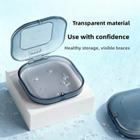 Boîte de rangement transparente personnalisée pour appareils dentaires, boîte portable pour aligneurs orthodontiques, étui pour prothèses dentaires