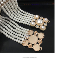 Ceintures perlées tendance pour femmes, ceinture élastique avec perles décoratives, accessoires élégants pour un style raffiné