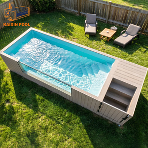 large size house backyard fiberglass family swimming <b>pool</b> outdoor swim spa <b>pool</b> large get container swimming <b>pool</b> - Product Image 5