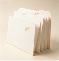 Carpeta A4 con Impresión Personalizada, Papel Grueso con Relieve, Carpeta A5 para Oficina, Papel Texturizado, Carpeta de Presentación Empresarial Azul Marino