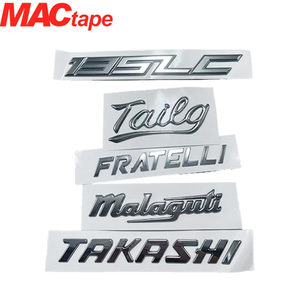 Lettres anglaises 3D en ABS durable électroplaqué, emblèmes automobiles, autocollants <span class=keywords><strong>MAC</strong></span> pour carrosserie de voiture, logo arrière, décalcomanie personnalisable - Product Image 3