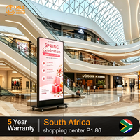 Afficheur LED couleur pleine P1.8 pour intérieur, affichage numérique sur pied pour centre commercial, magasin de détail, publicité