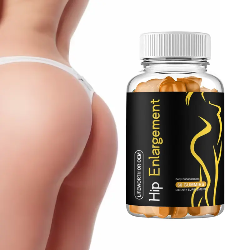 Lifeworth OEM factory custom big hips enlargement butt enhancement natural vitamin daily supplement for women bbl gummy gummies
