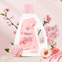 Échantillon gratuit de détergent liquide de lessive au parfum de pêche hautement actif et durable OEM pour lavage à la main en machine