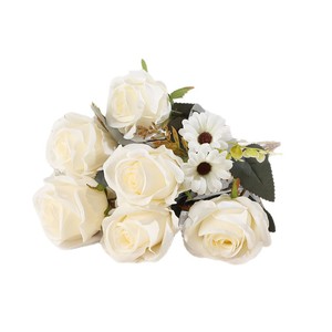 Ramo de Rosas Artificiales, 11 Cabezas, Flor de Seda de Alta Simulación, Decoración para el Hogar, Adorno para Sala de Estar, Regalo para el Día de San Valentín - Product Image 5