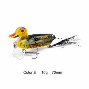 70mm 10g flotante suave pato pesca señuelo biónico Rana cebo Crankbaits para aparejos de pesca - Product Image 5