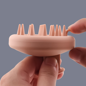 Brosse à cheveux de luxe portable, peigne en silicone, brosses à shampooing, exfoliant pour cuir chevelu humide, pour la croissance des cheveux, soin du cuir chevelu avec poignée - Product Image 2