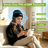 Bonnet en tissu argenté Faraday anti-ondes électromagnétiques, unisexe, tricoté pour l'hiver, protection contre les radiations 5G RF, idéal pour les voyages en extérieur