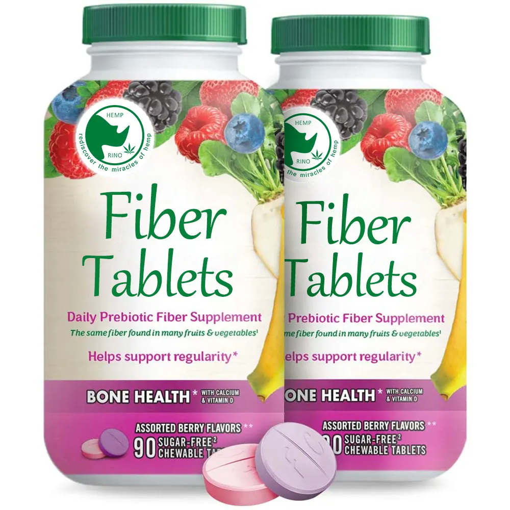 Mükemmel meyve ve sebze Fiber için yardımcı olur destek düzenlilik ve kemik sağlık prebiyotik Fiber çiğneme tabletleri