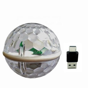 Lanterna della discoteca della casa di nuovo arrivo USB fornisce la luce della fase della piccola lampadina della sfera magica di plastica all'aperto della luce dell'atmosfera di RGB dell'automobile - Product Image 3