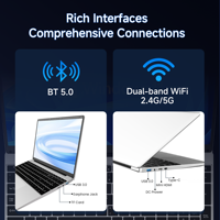 New 15.6" Laptop Intel N95 Quad Core 1.7GHz 16GB RAM 512GB SSD Windows 11 Business Full HD 60Hz IPS Screen Integrated English