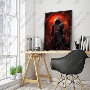 Popular Game Assassin flipo effect 3d Lenticular Picture 45*60cm 3d Wall Poster For Living Room Decoration