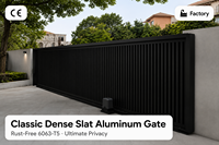 Porte coulissante en aluminium 6063-T5, finition noire mate, peinture poudrée, moderne, sur mesure