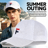 Gorra de béisbol de malla de verano - Diseño transpirable y ligero con correa ajustable, elegante protección solar, 100% poliéster, con letras, para exteriores