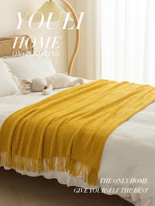 Manta Nórdica Youli para Oficina, Hotel y Alojamiento, Manta para Siesta, Chal, Toalla, Pie <span class=keywords><strong>de</strong></span> Cama, Camping, Color Sólido, para Sofá - Product Image 5