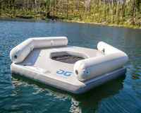 Fabricant professionnel préféré de 7 à 10 personnes, Dock en maille circulaire, île flottante, piscine gonflable océan