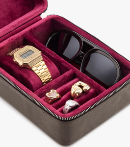 कस्टम पुरुषों के चमड़े के एकल स्लॉट घड़ी मामले कस्टम तमाशा केस लक्जरी यात्रा करने वाले चमड़े के गहने आयोजक - Product Image 2