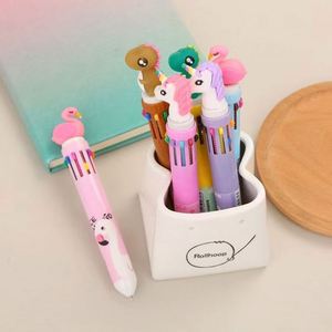Creative Stationery Ten-<b>Color</b> Cartoon Student Multi-<b>Color</b> Retractable Ballpoint <b>Pen</b> Girly Heart Back-To-School - Product Image 2